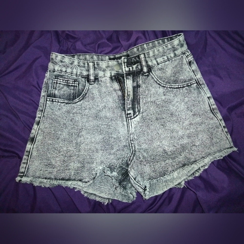 Grey denim shorts size S